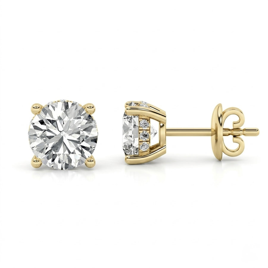 Hidden Halo Diamond Studs
