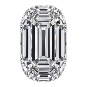 Moval step cut laboratory-grown diamond