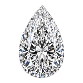 Pear cut laboratory-grown diamond