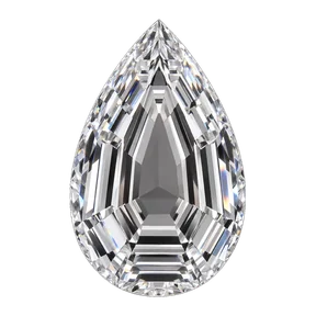 Step cut pear cut laboratory-grown diamond