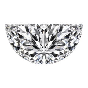 Half moon cut laboratory-grown diamond