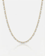 Élan East-West Oval & Emerald Diamond Necklace