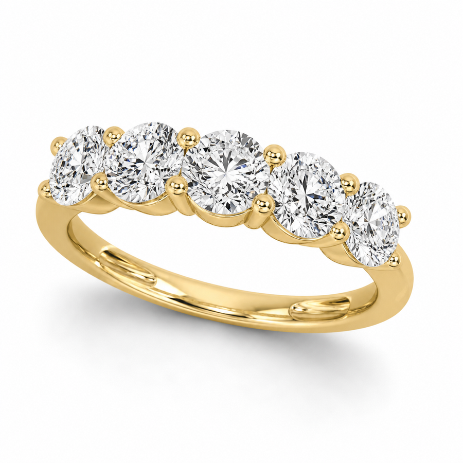 Cinq Lumière Five Stone Band (Round)