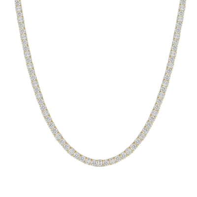 Élan North-South Oval & Emerald Diamond Necklace