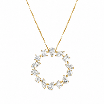 Multi-Shape Diamond Pendant