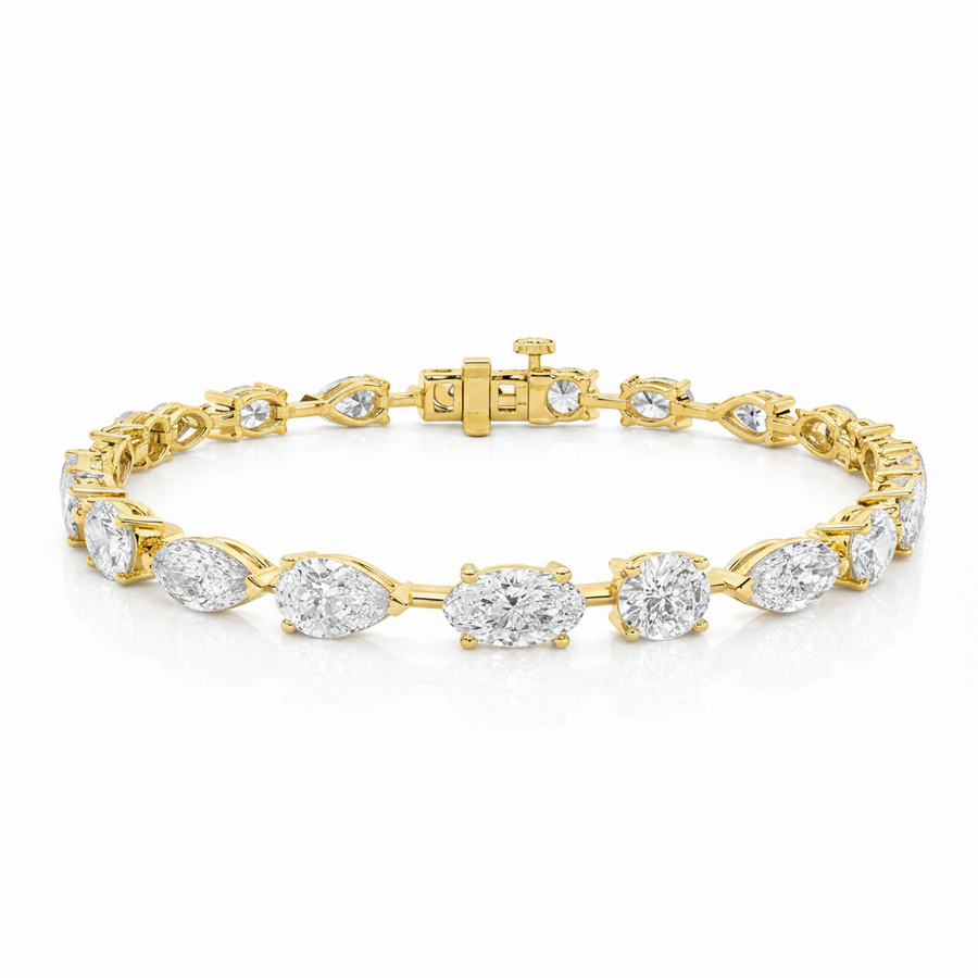 Round/Emerald (East-West) Multi-Shape Bracelet
