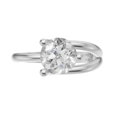 Celine Bypass Solitaire Ring