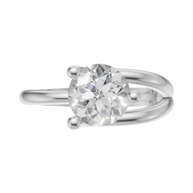 Celine Bypass Solitaire Ring