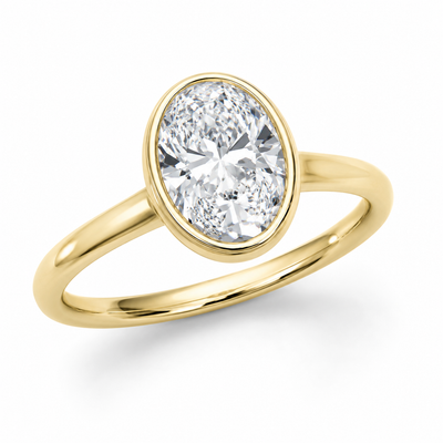 Oval Bezel Solitaire Ring