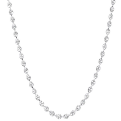 Eterna Pear Marquise Tennis Necklace