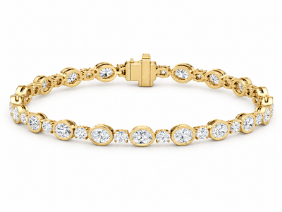 Dôme Oval & Round Bezel Bracelet