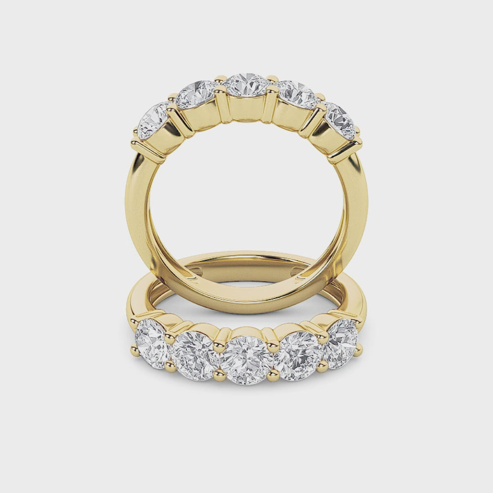 Cinq Lumière Five Stone Band (Round)