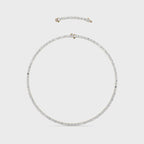 Élan East-West Oval & Emerald Diamond Necklace