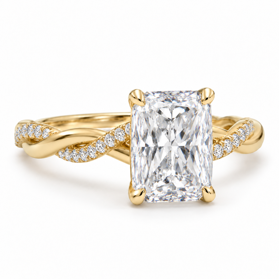 Torsade Solitaire Ring