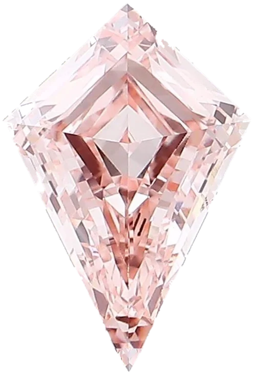 Fancy intense pink kite-cut laboratory-grown diamond