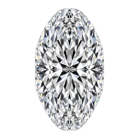 Moval cut laboratory-grown diamond