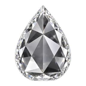 Rose pear cut laboratory-grown diamond