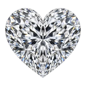 Heart cut laboratory-grown diamond