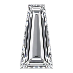 Tapered baguette cut laboratory-grown diamond
