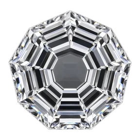 Decagon cut laboratory-grown diamond