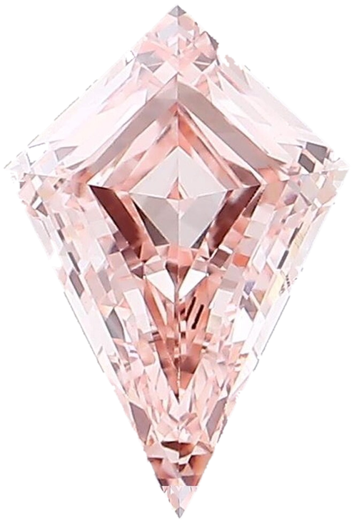 Fancy pink kite-cut laboratory-grown diamond